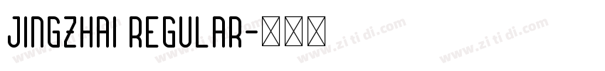 jingzhai Regular字体转换